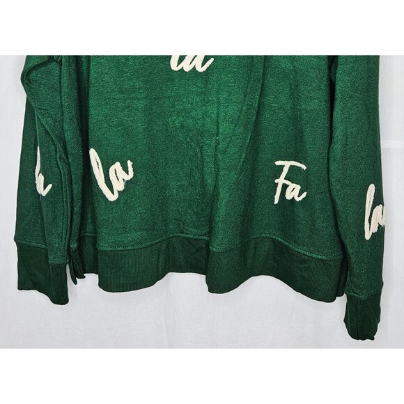 Jane & Delancey Green Fa La La Pullover Sweater Size Large - Picture 4 of 8